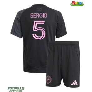 Inter Miami Sergio Busquets #5 Bortaställ Barn 2025-26 Kortärmad (+ Korta byxor)
